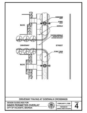 [Driveway Paving at Sidewalk Crossings]